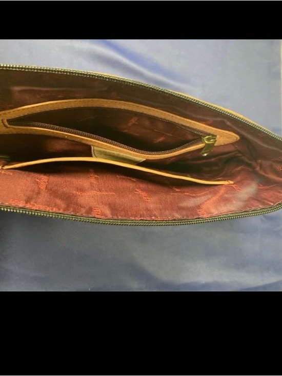 Anuschka Hand-Painted Tan Floral & Butterfly Leather Crossbody